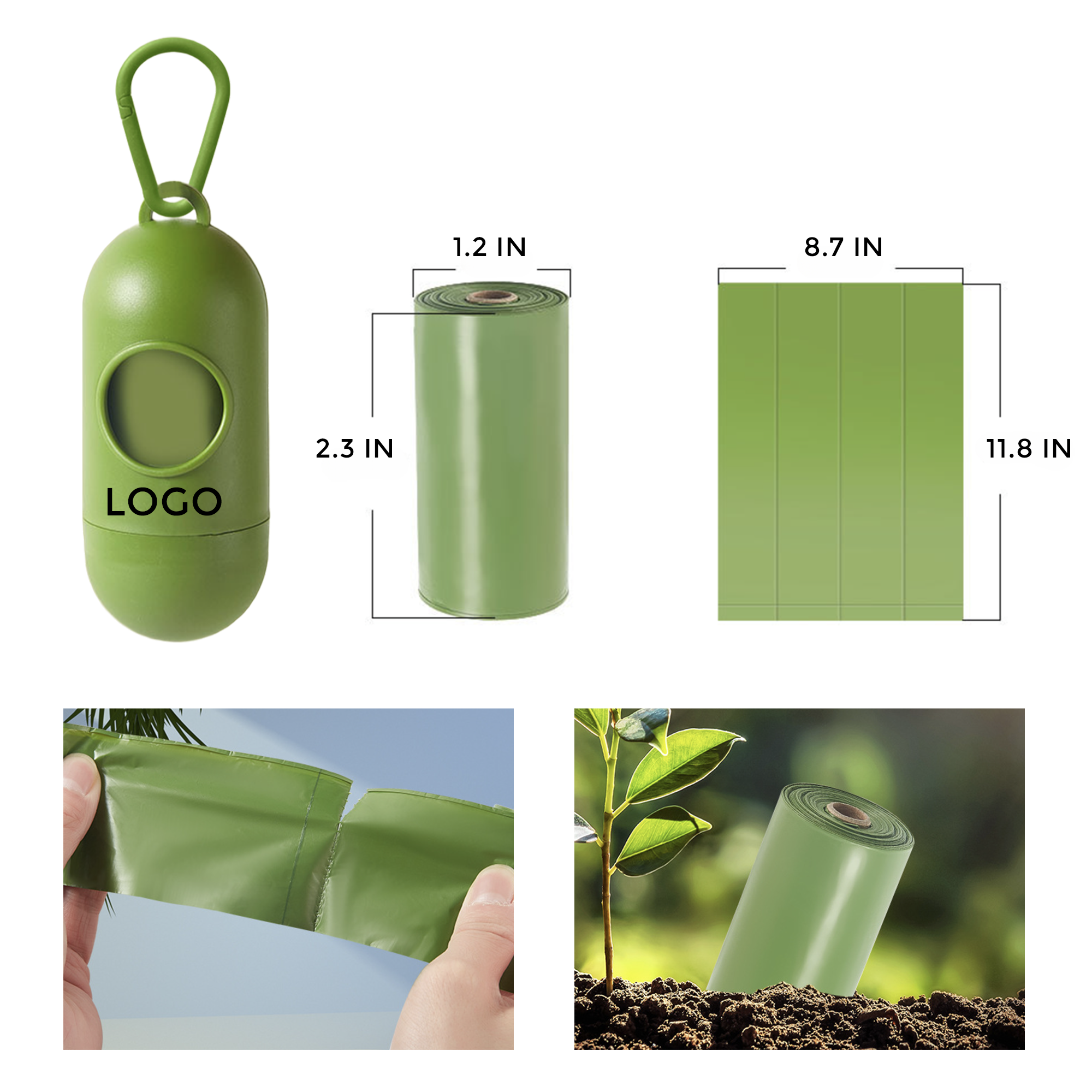MOQ 10 PCS Versatile Compostable Pet Waste Bag 2