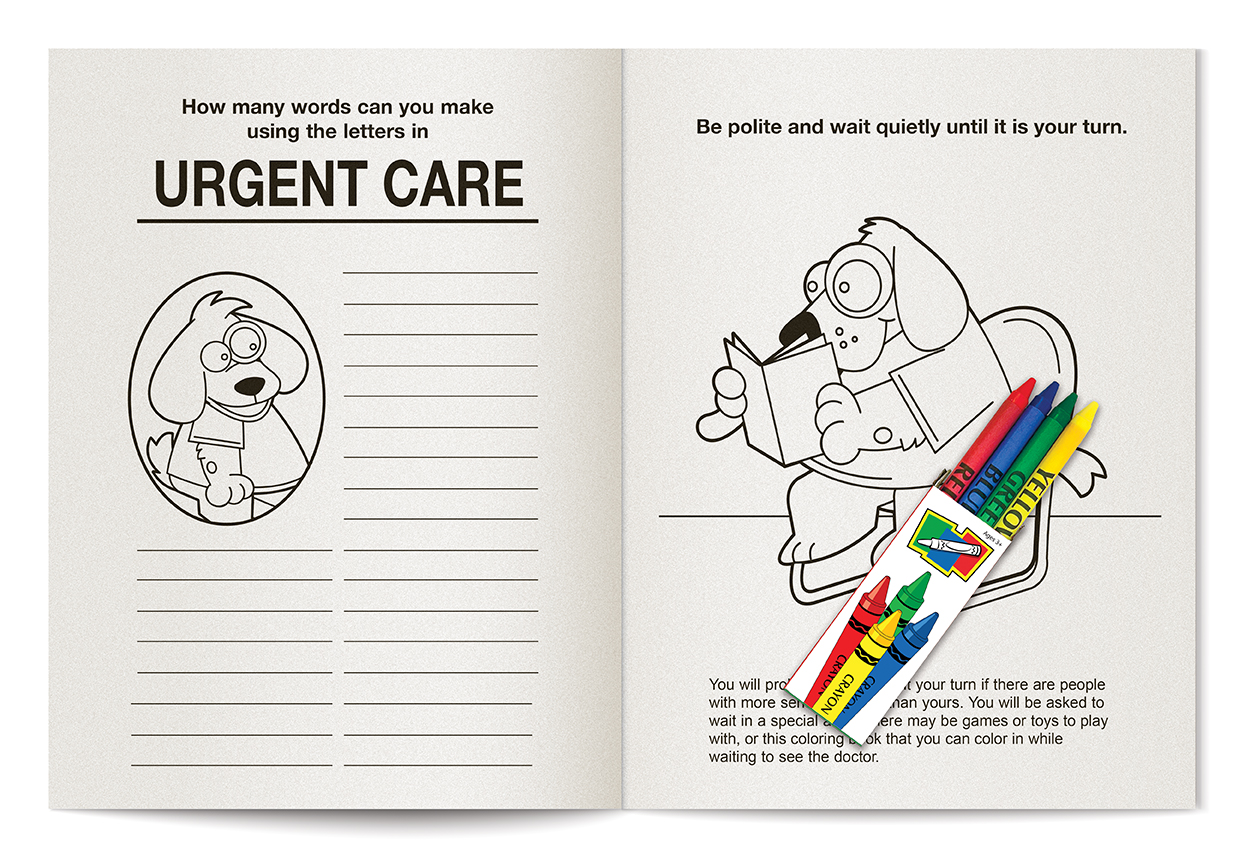 COLORING SET - A Trip to the Urgent Care Center Coloring Book Fun Pack 5