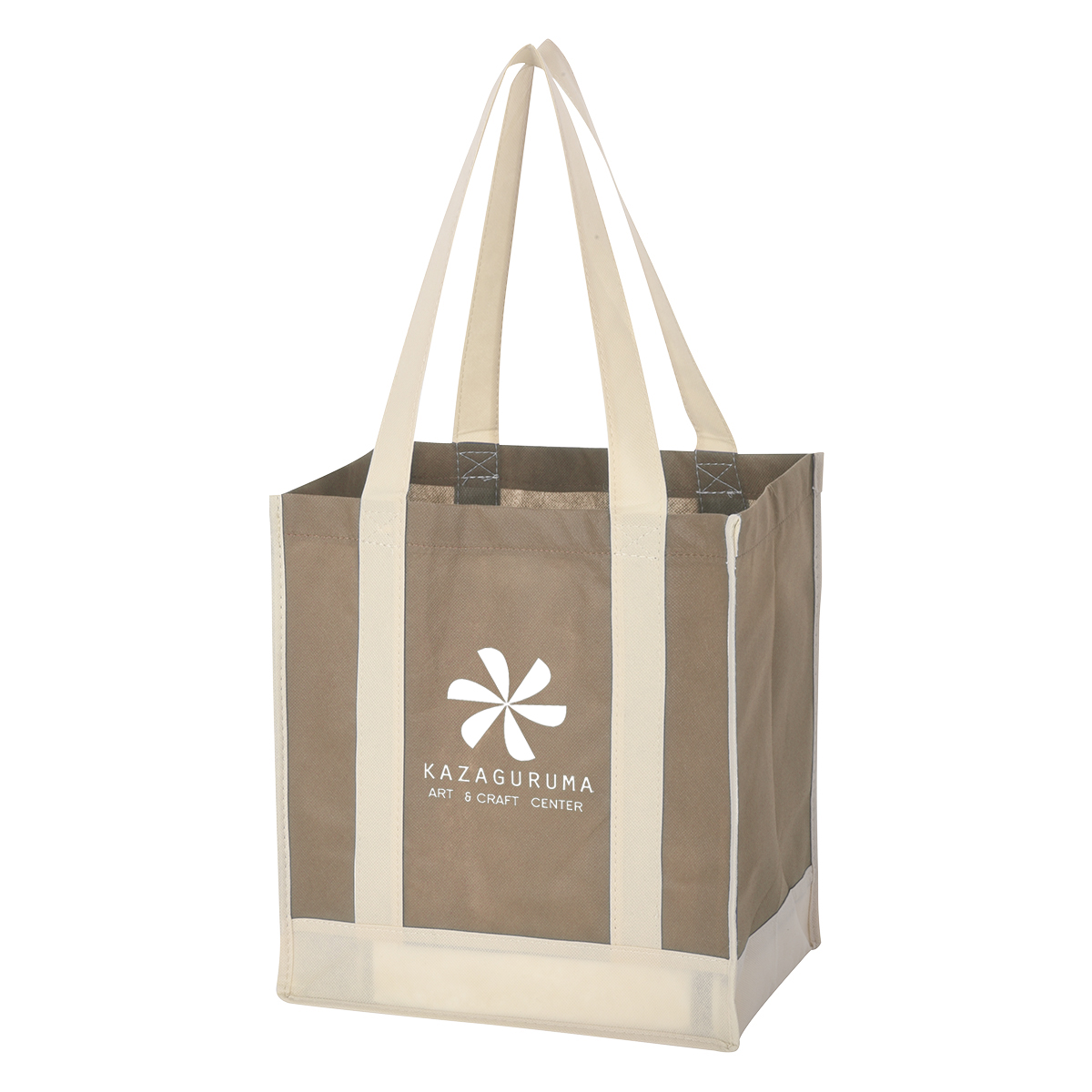 Non-Woven Two-Tone Shopper Tote Bag 4