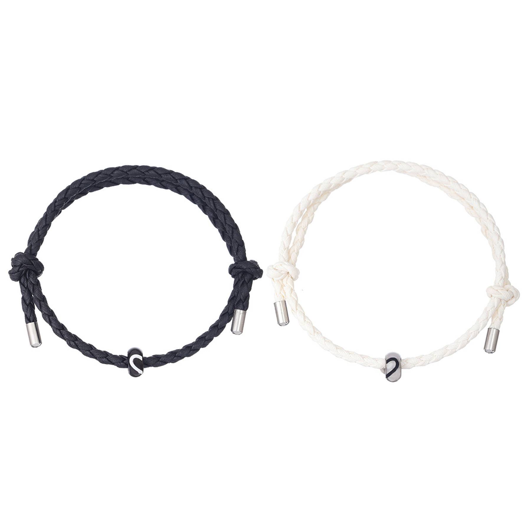 PU woven leather couple bracelet 6