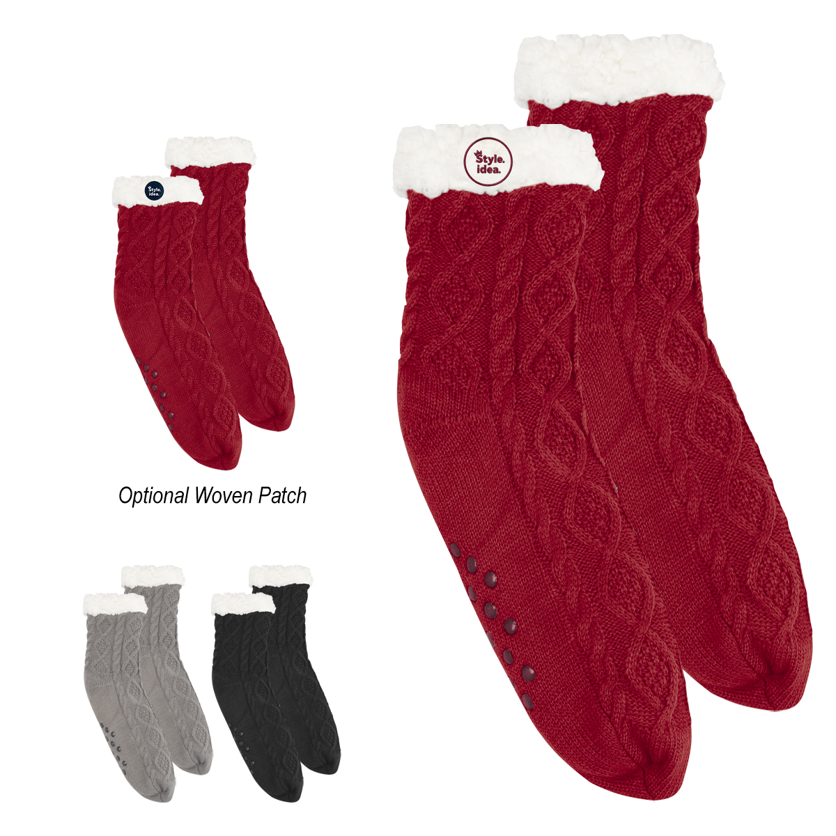 Cozy Cable Knit Slipper Socks 1