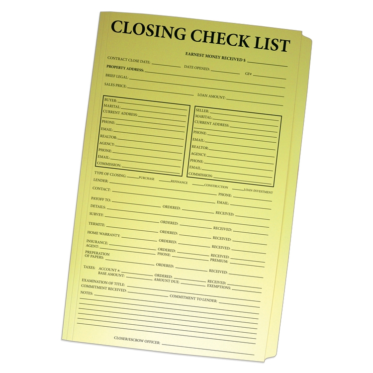 File Folder Legal Size - Full File Tab - Printed with 1 PMS Color 3