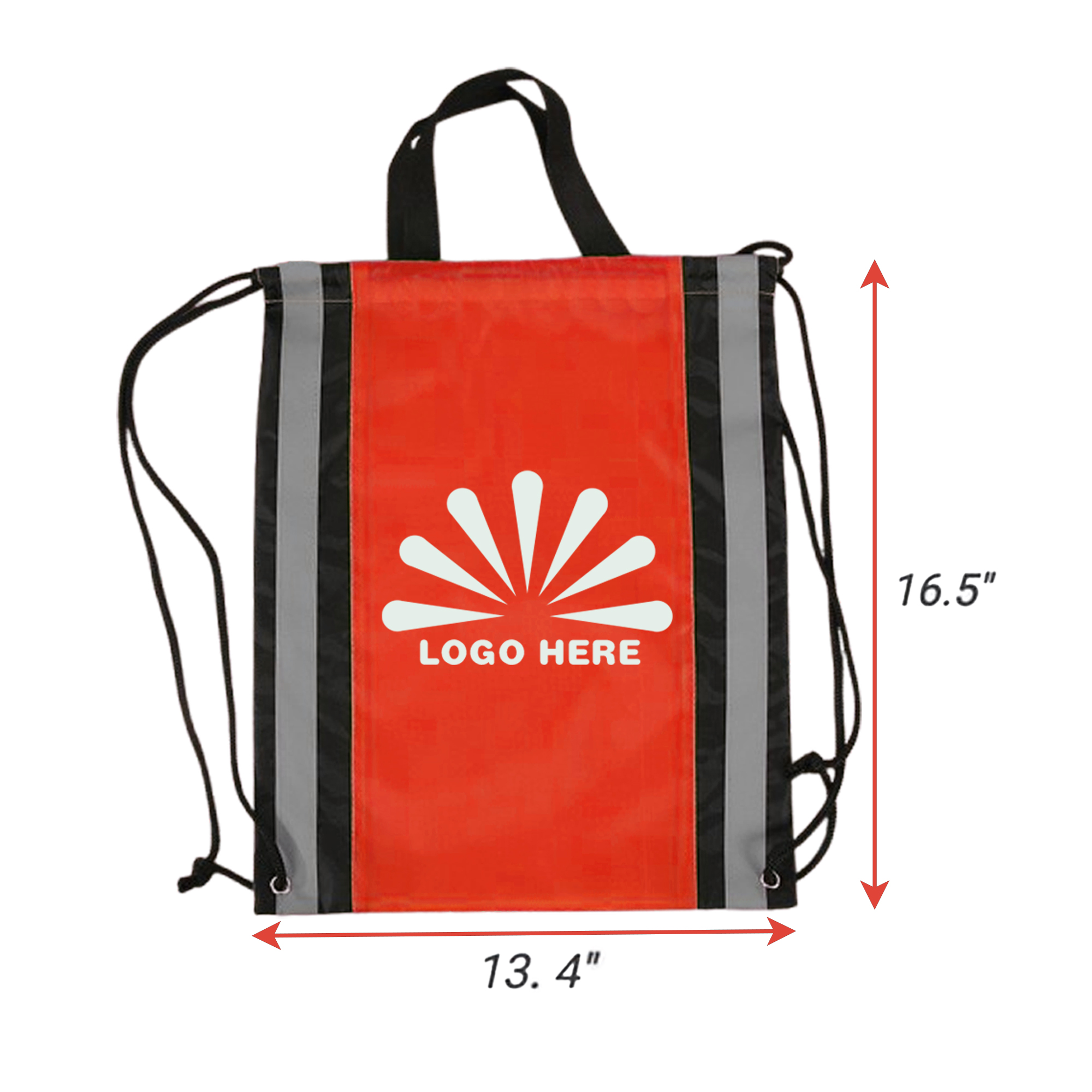 Drawstring Backpacks Bag with Reflective Strip 1