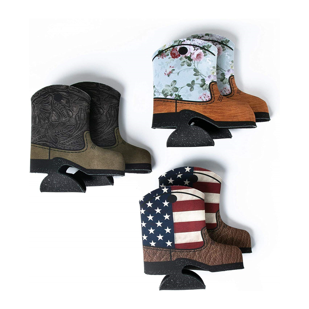 Boot Slide On Scuba Can Coolie, custom koozie with logo imprint 6