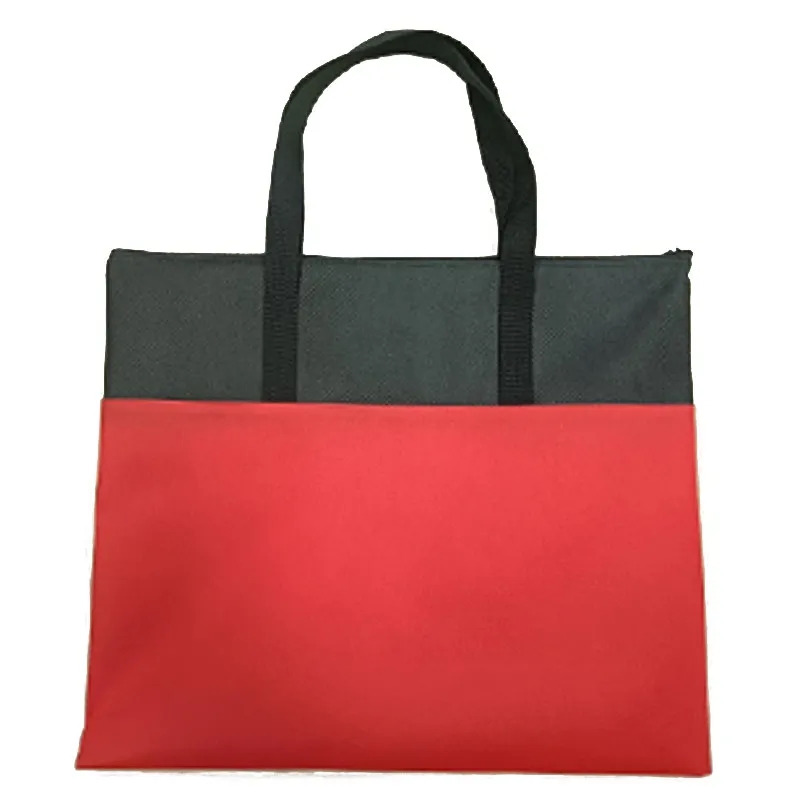 Non-Woven Two-Tone Zippered Tote Bag 9