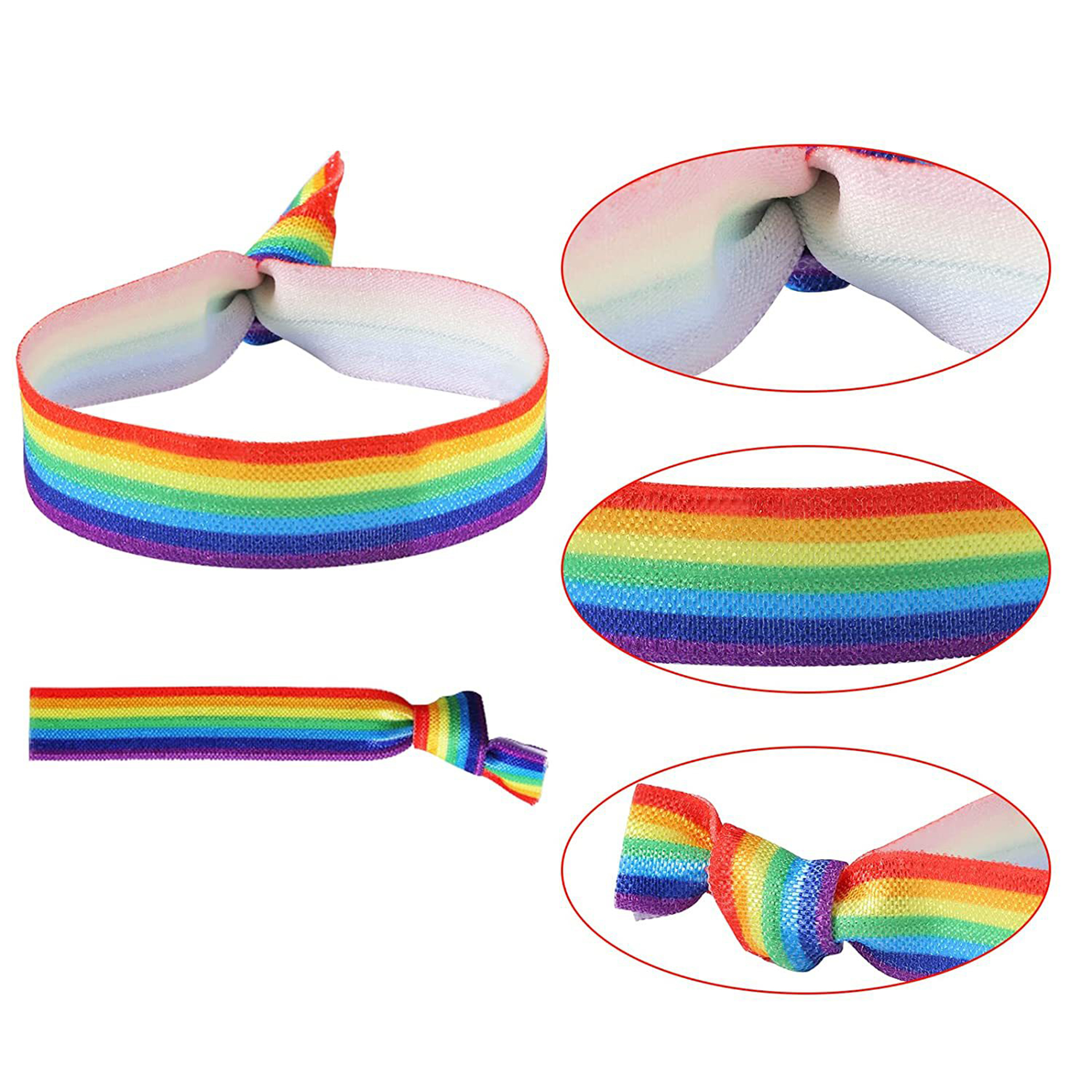 Elastic Rainbow Stretch Wristband 1