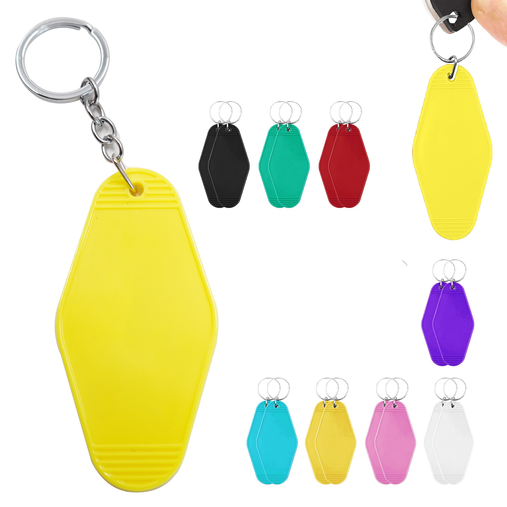 Diamond ABS Tag Hotel Keychain 1