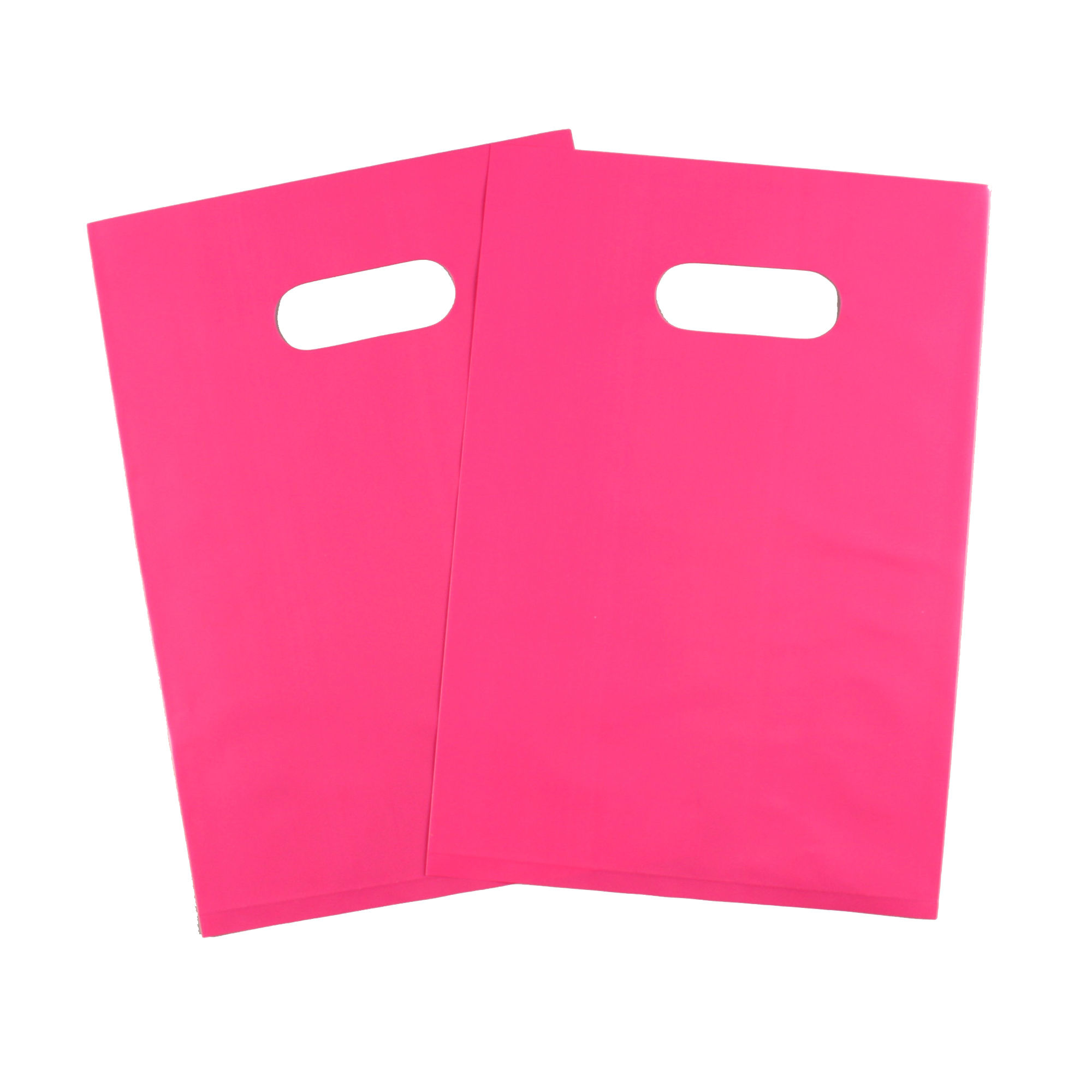 Multi-Color Poly Carry Bags With Cutout Handles 8