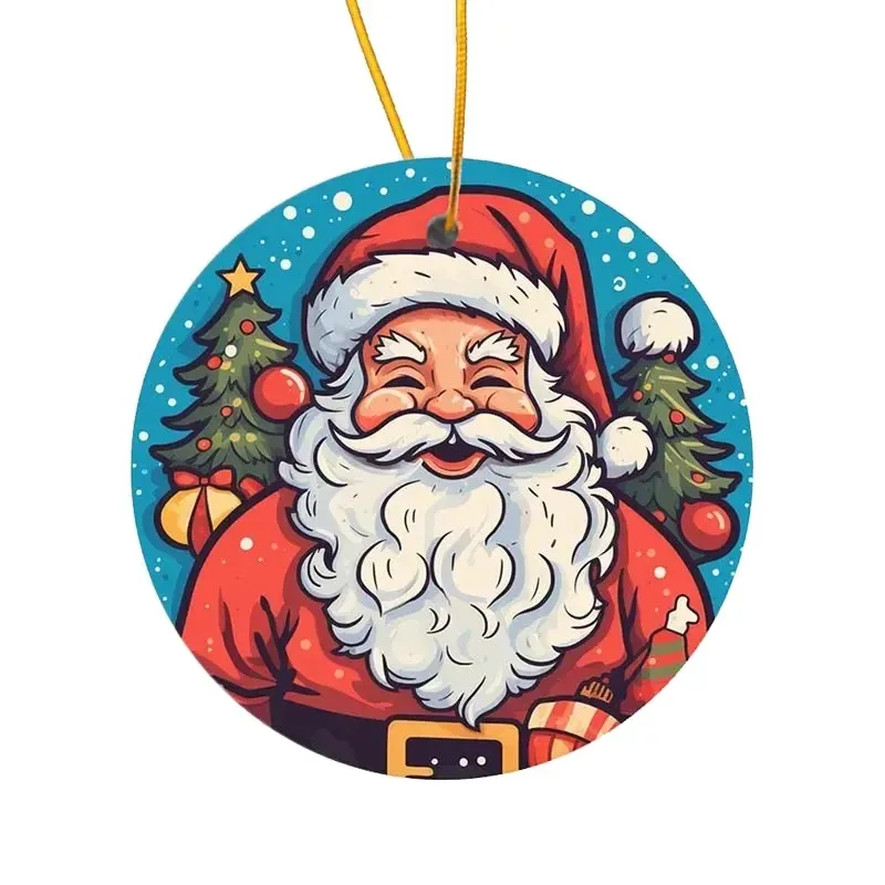 Sublimation Christmas Ceramic Ornament Ideal for DIY Crafts 5