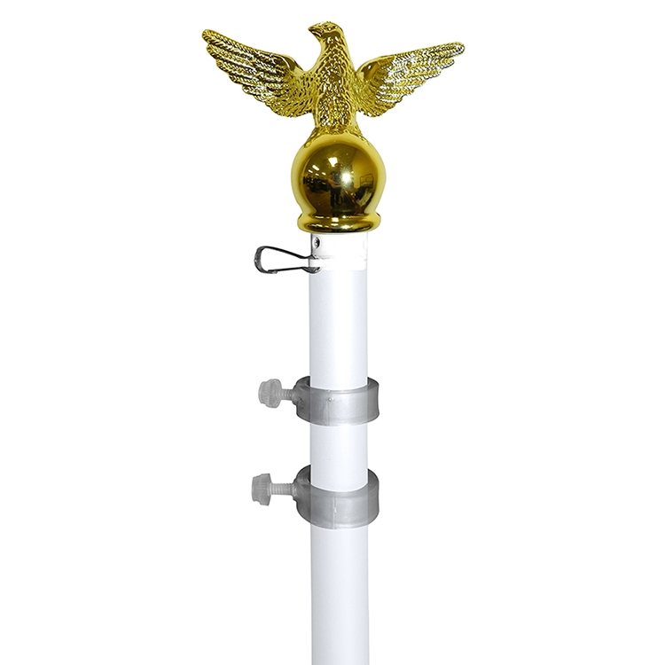 5' White Aluminum Spinner Pole - Eagle Top 4