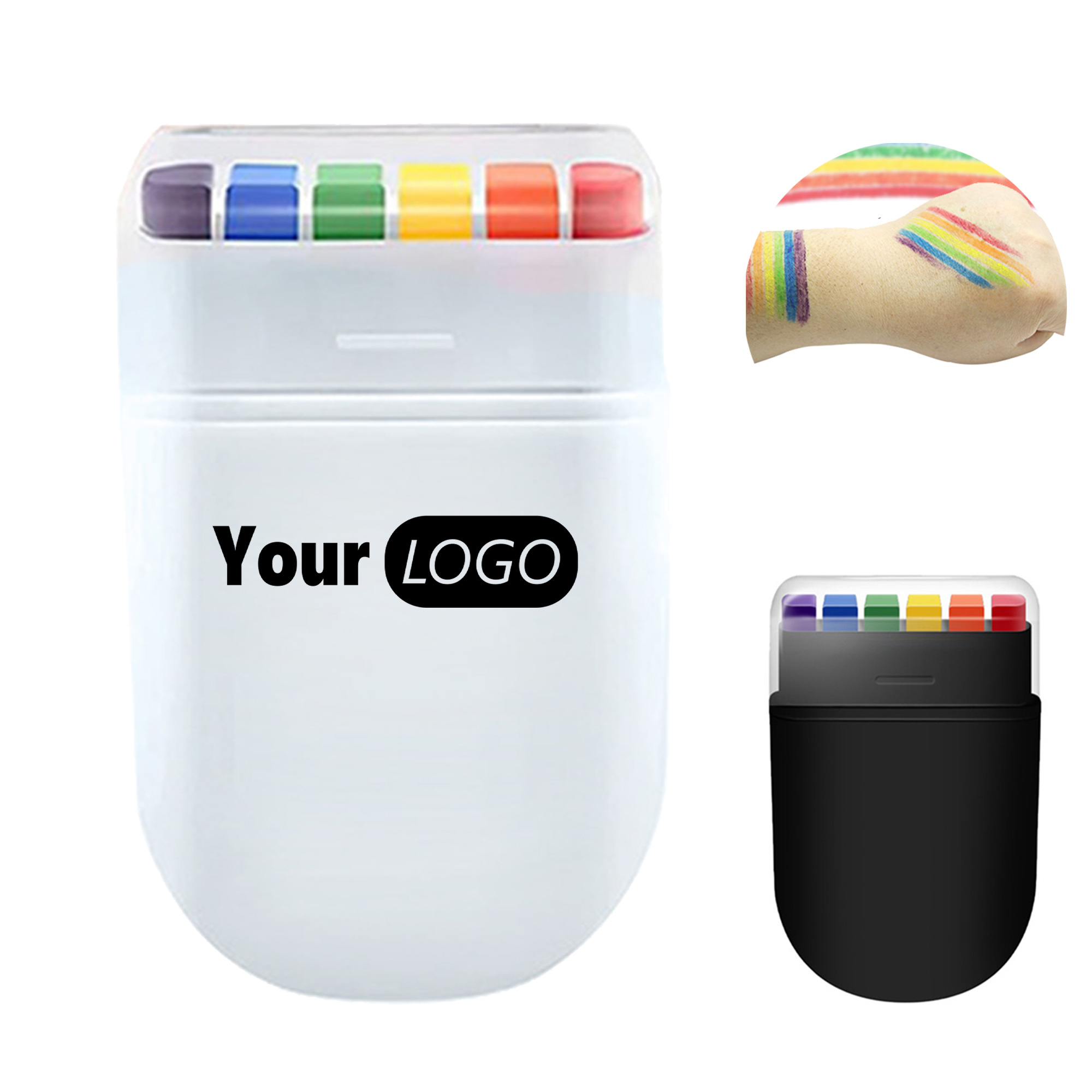 6-Color Rainbow Face Crayon Kit 2