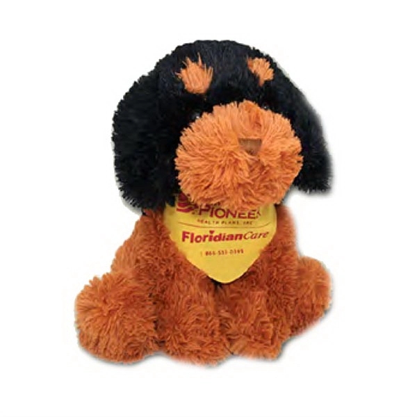 9" Brown & Black Floppy Dog