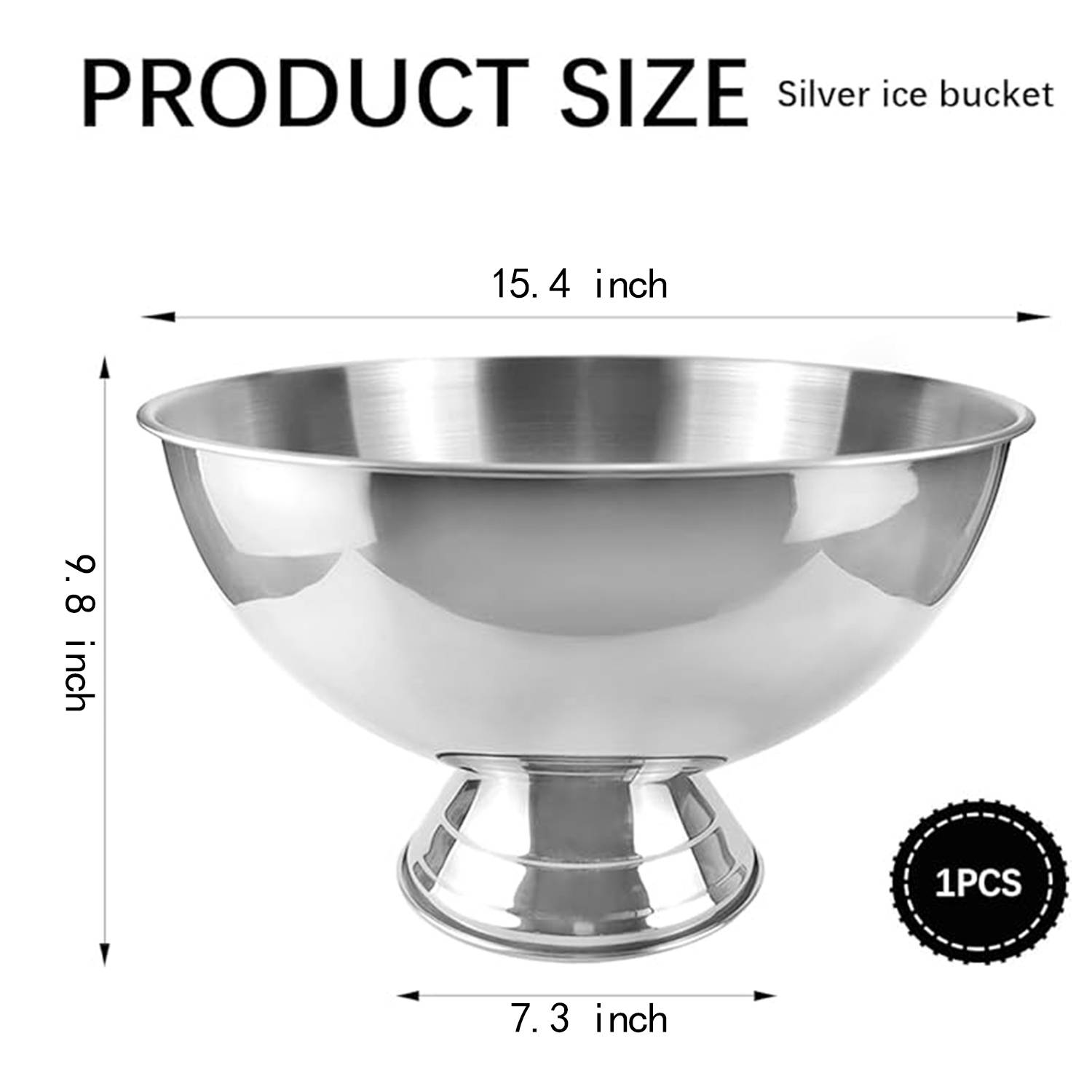 Stainless Steel Ice Bucket Bowl 2