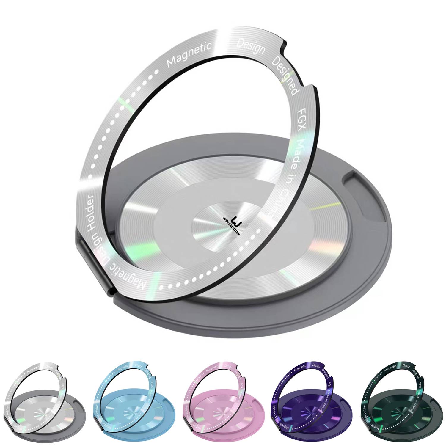 Magnetic Aluminum Phone Stand | 360° Rotation & Dual Use 2