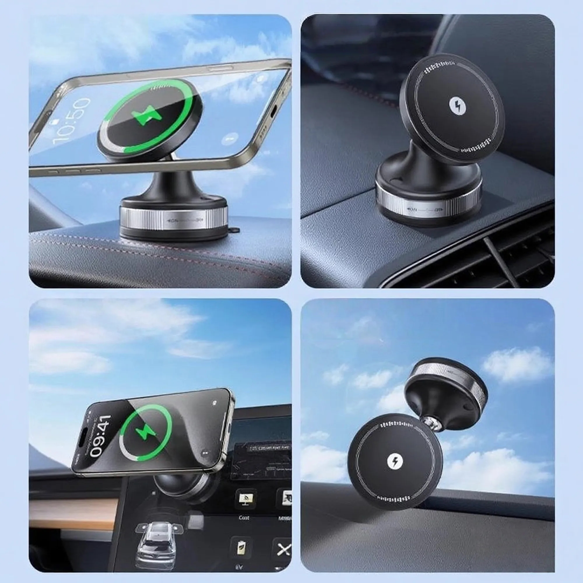 Magnetic Wireless Charging Car Mount 9