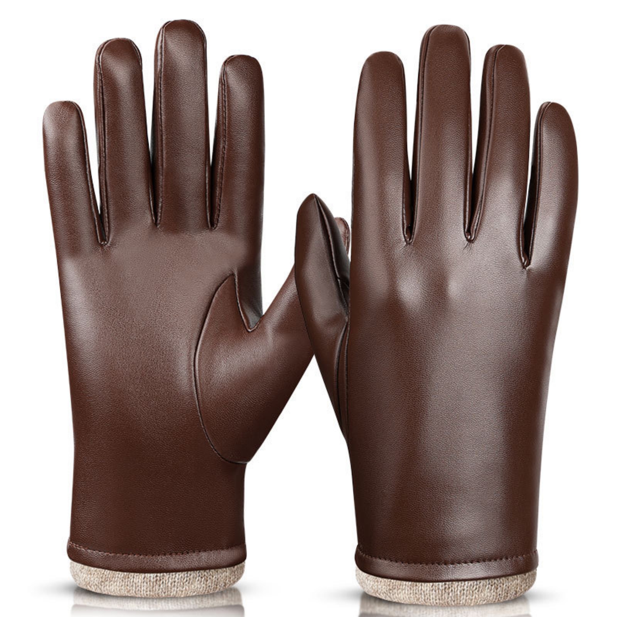 Women Winter Leather Gloves 2
