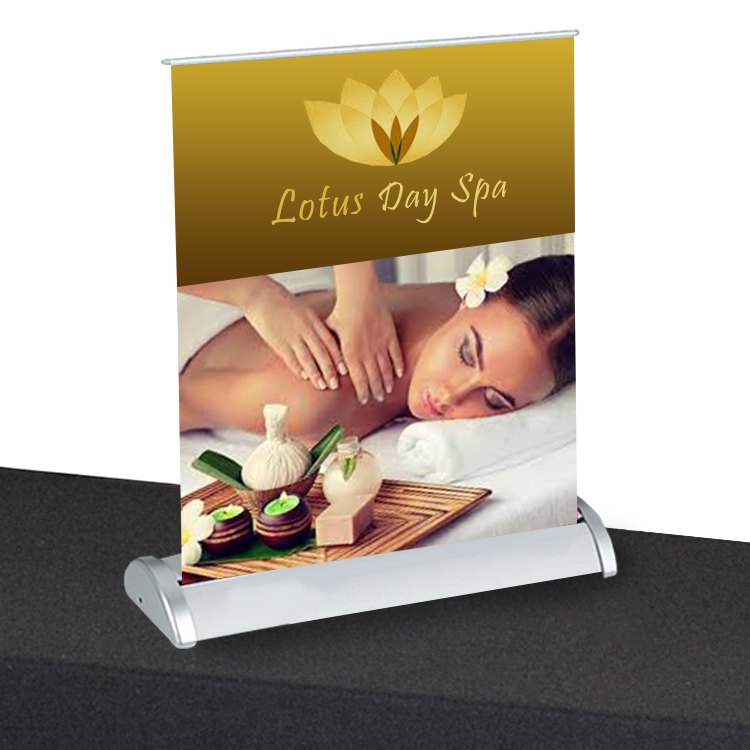 17 in. x 24 in. Pop-Up/Roll-Up Table Top Retractable Banner & Stand (Full Color) 2