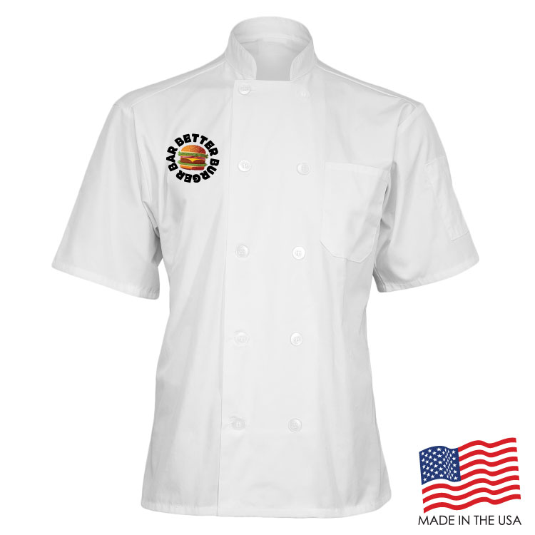 Mesh Back Chef Coat with Short Sleeves (FULL COLOR LOGO) 6