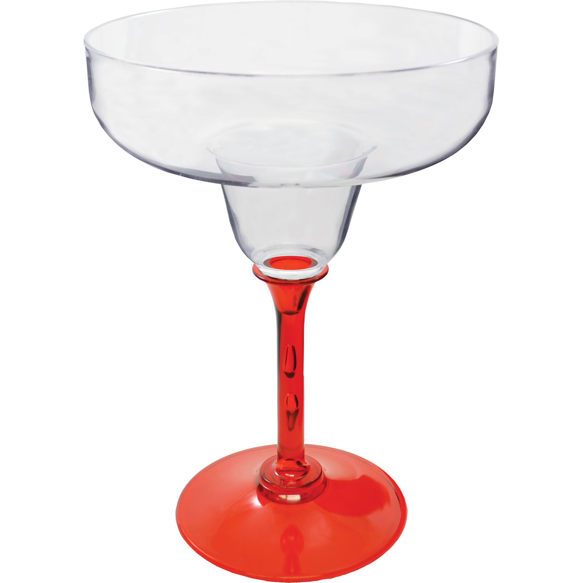 12oz Standard Stem Plastic Margarita Glass with Your Choice of Stem Color 18