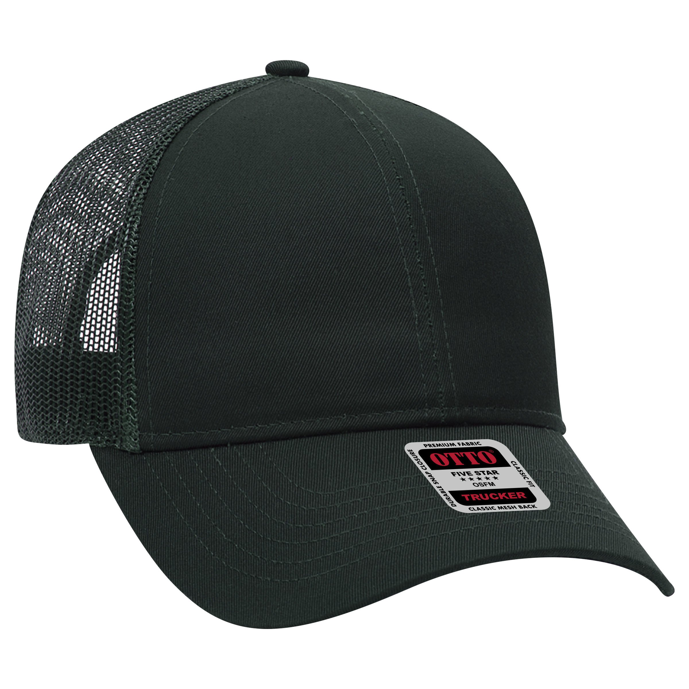 OTTO CAP® 6 Panel Mid Profile Mesh Back Trucker Hat 2