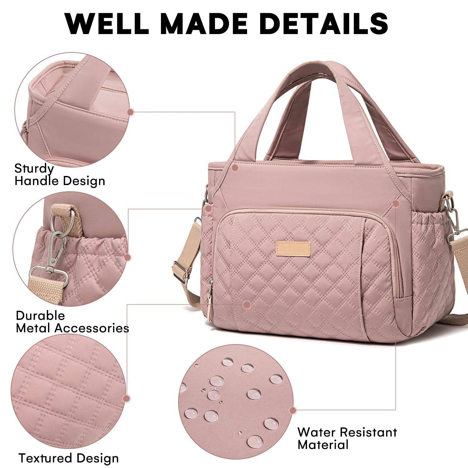 Multi-Pocket Oxford Insulated Cooler Lunch Bag w/ Handle 8