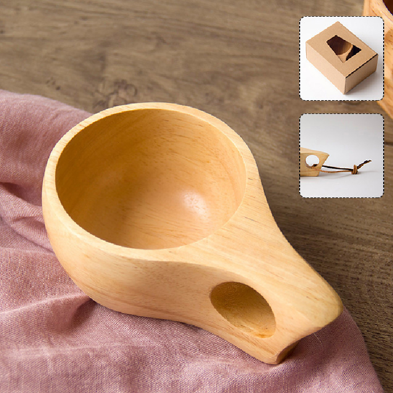 100ml Custom Wood Tea Drinking Mug 1