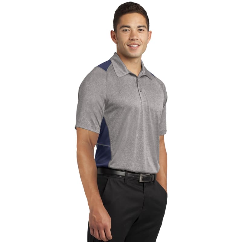 Sport-Tek Heather Colorblock Contender Polo. 7