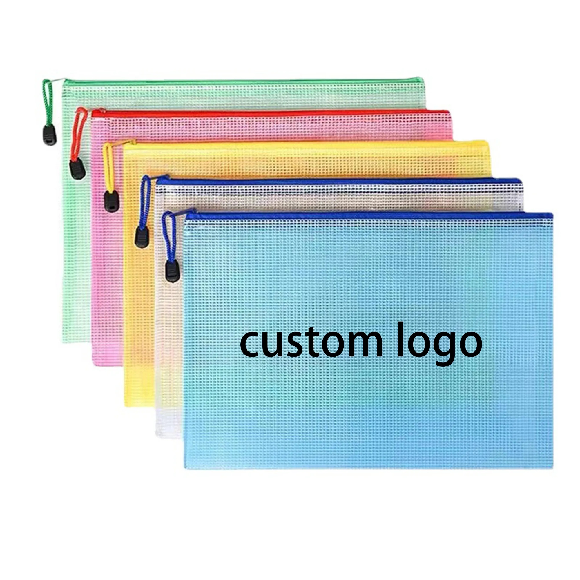 Custom Translucent Waterproof Folder With Zipper 1