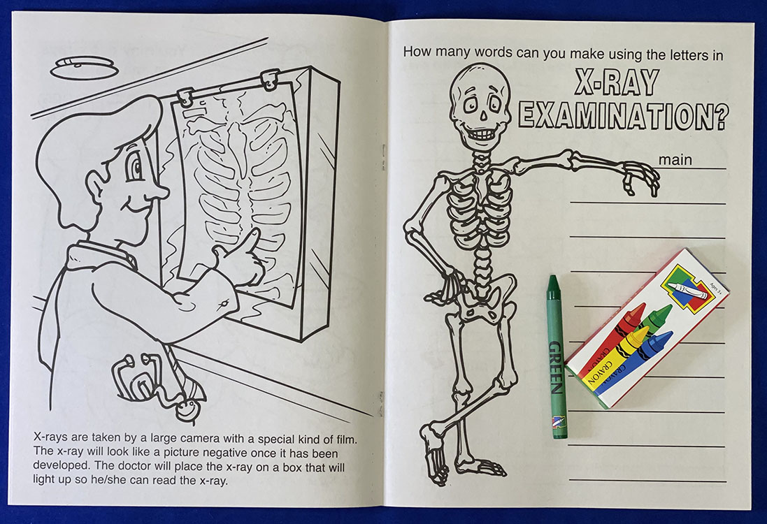 COLORING SET - Learn About X-Rays Coloring Book Fun Pack 6