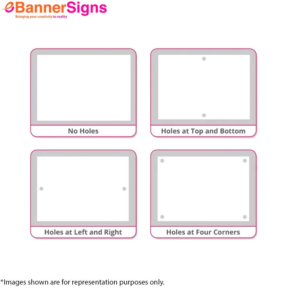 Reflective PVC Foam Board Signs with Top and Bottom Holes 4