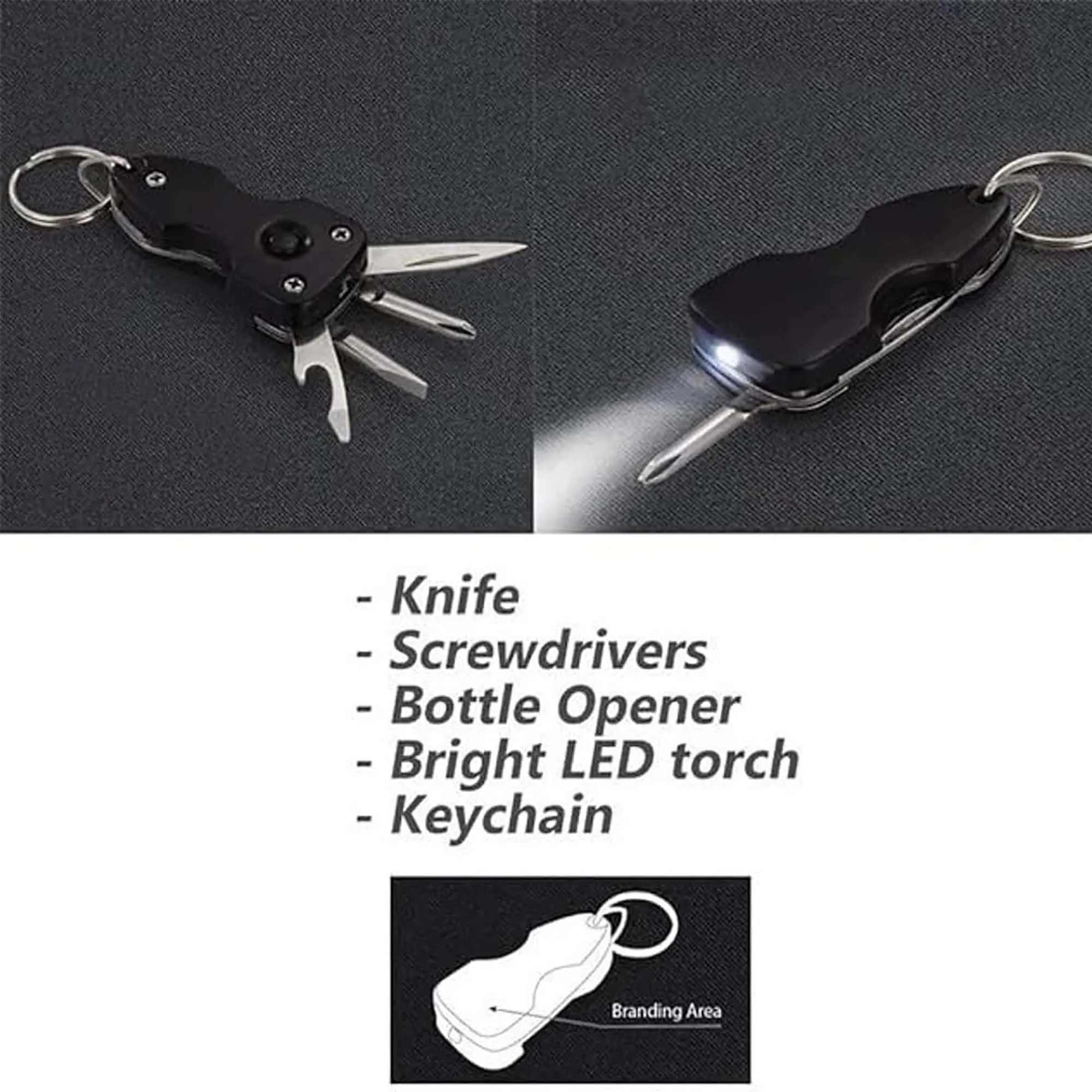 5 in 1 Multi Tool Keychain with LED Light 4