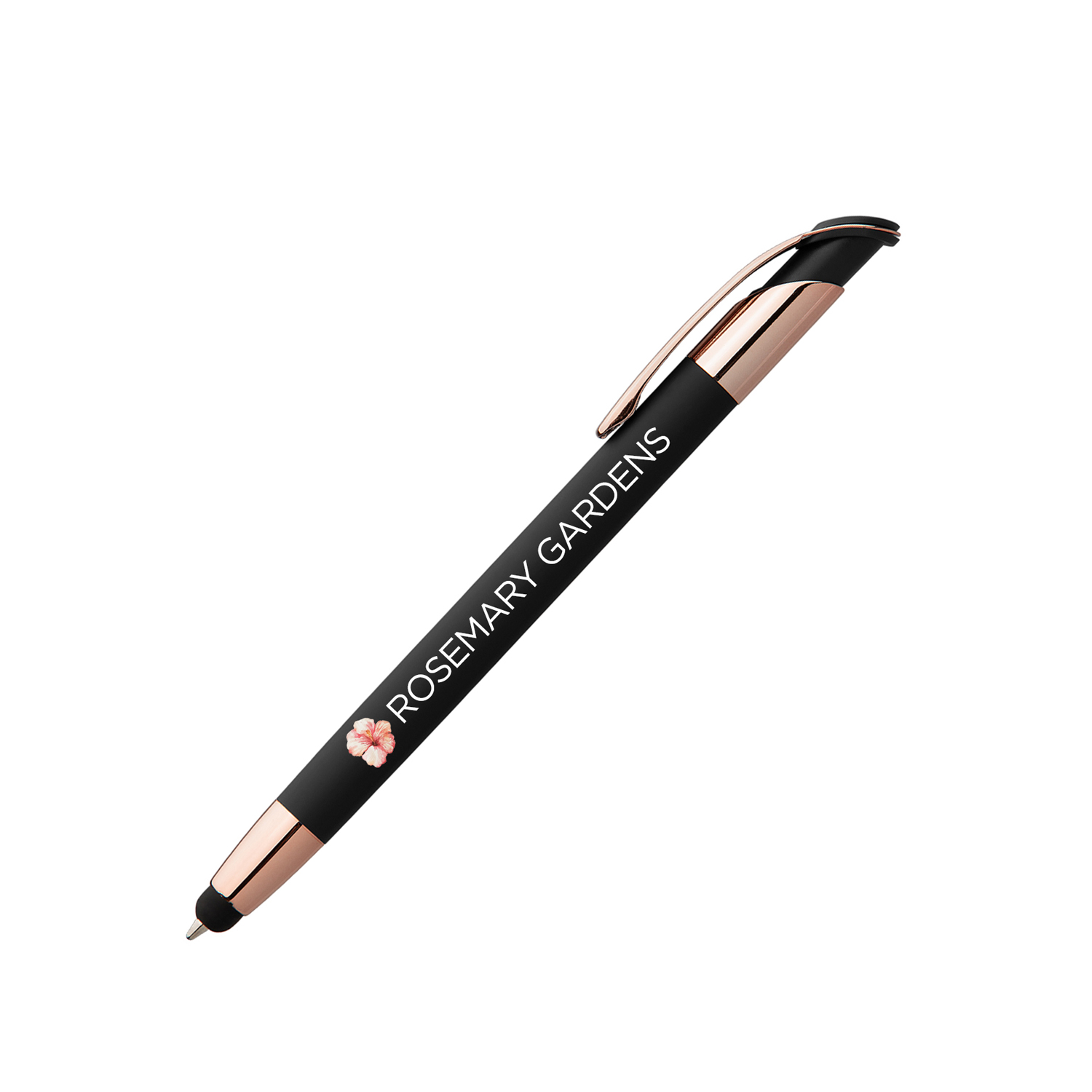 Veneto Softy Rose Gold Metal Pen with Stylus (Full Color Imprint) 2