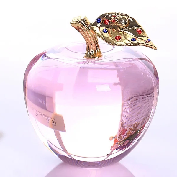 Christmas Crystal Red Apple Paperweight 5