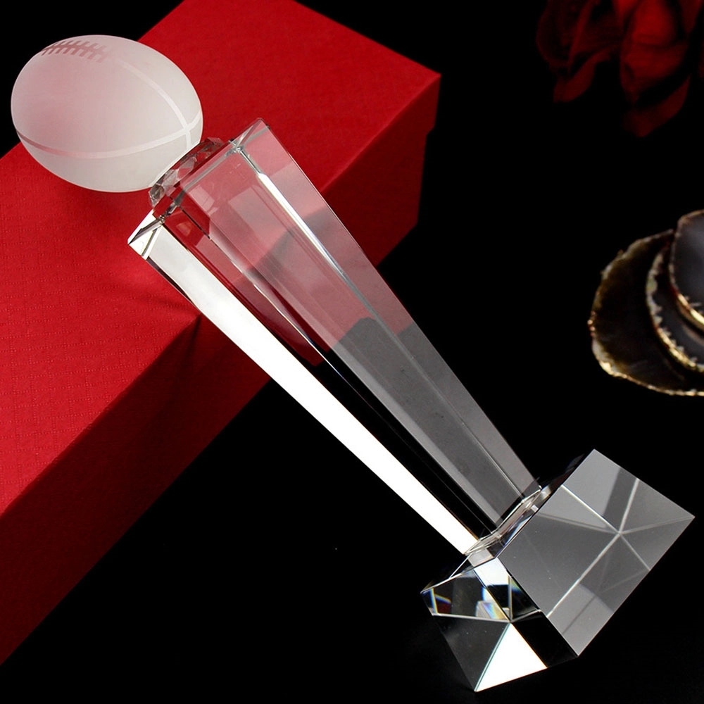 Custom Crystal Rugby Trophy 4