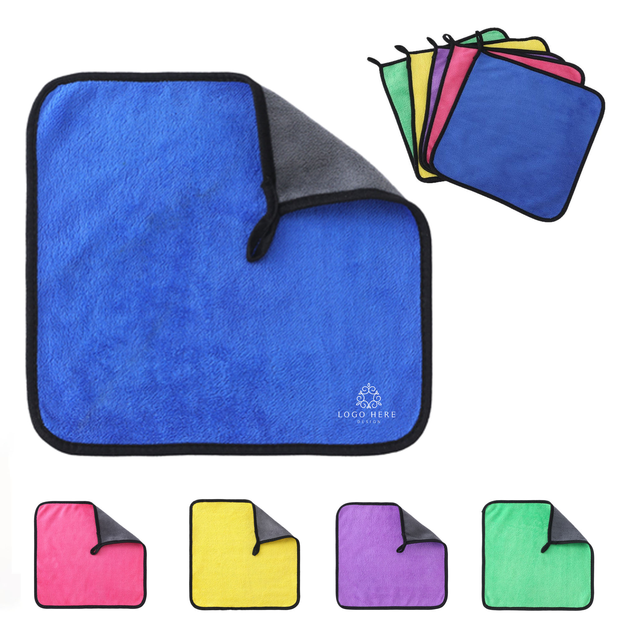 Customizable Double-Sided Cleaning Car Towel 1