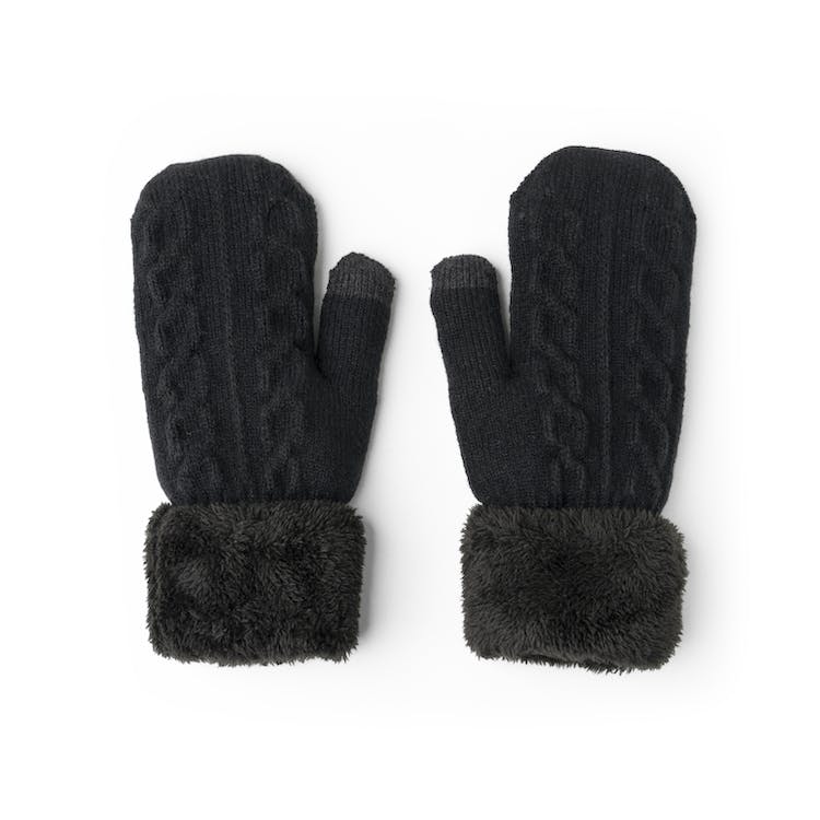 Cable Knit Mittens - Texting Thumb 4 Colors 2