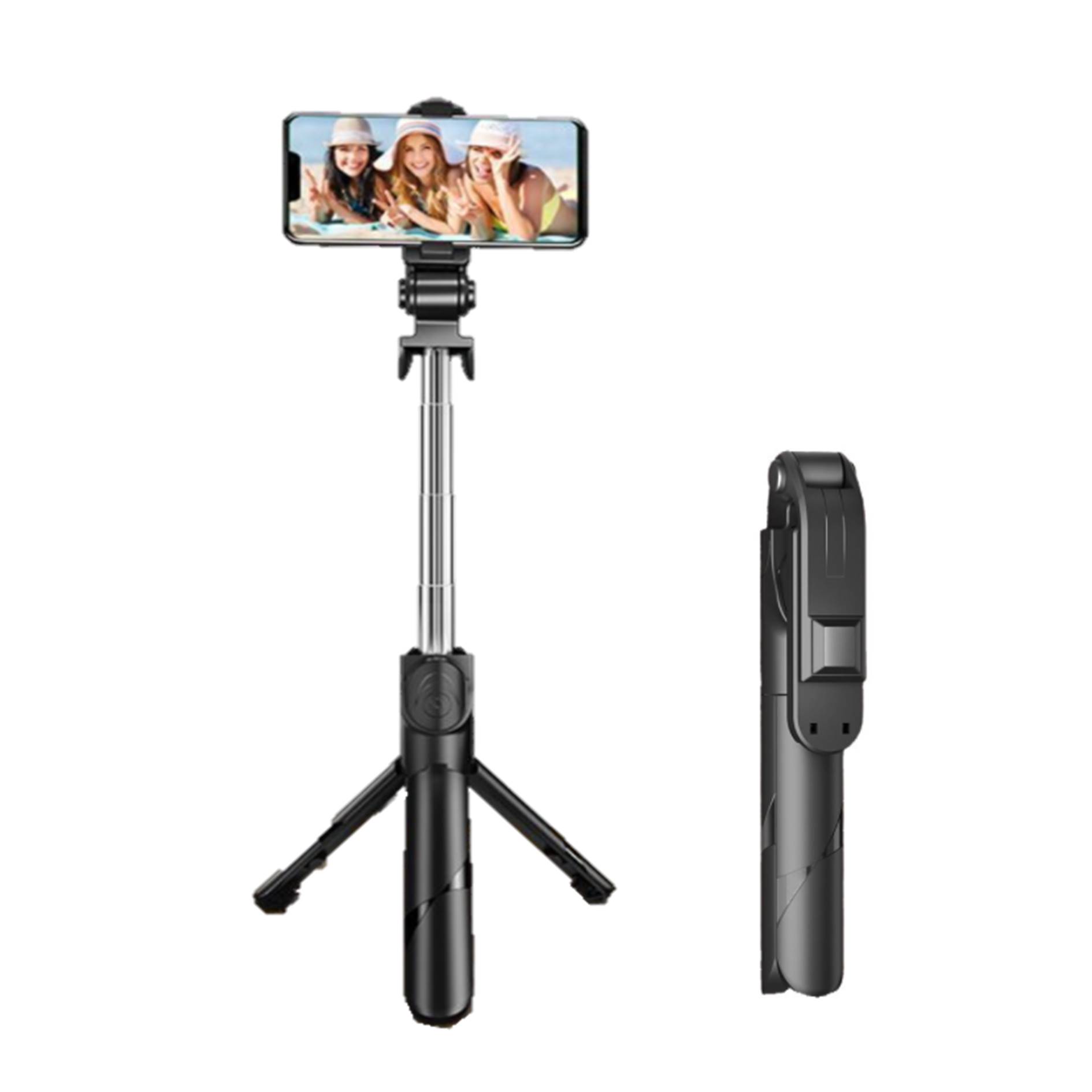 Bluetooth Connection Selfie Stick Phone Stand Handheld Tripod 3