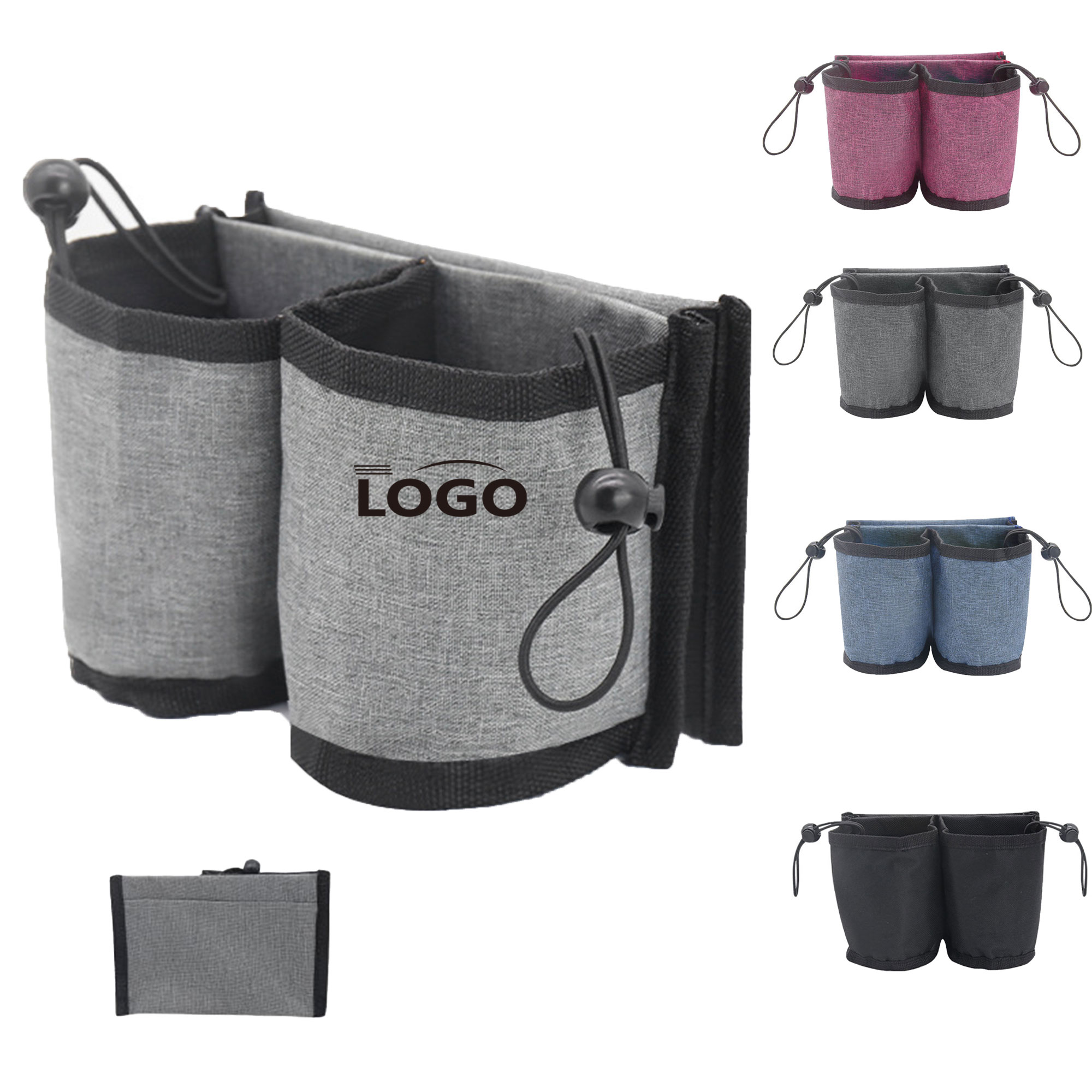 Fabric Luggage Attachable Drink Cup Sleeve 3