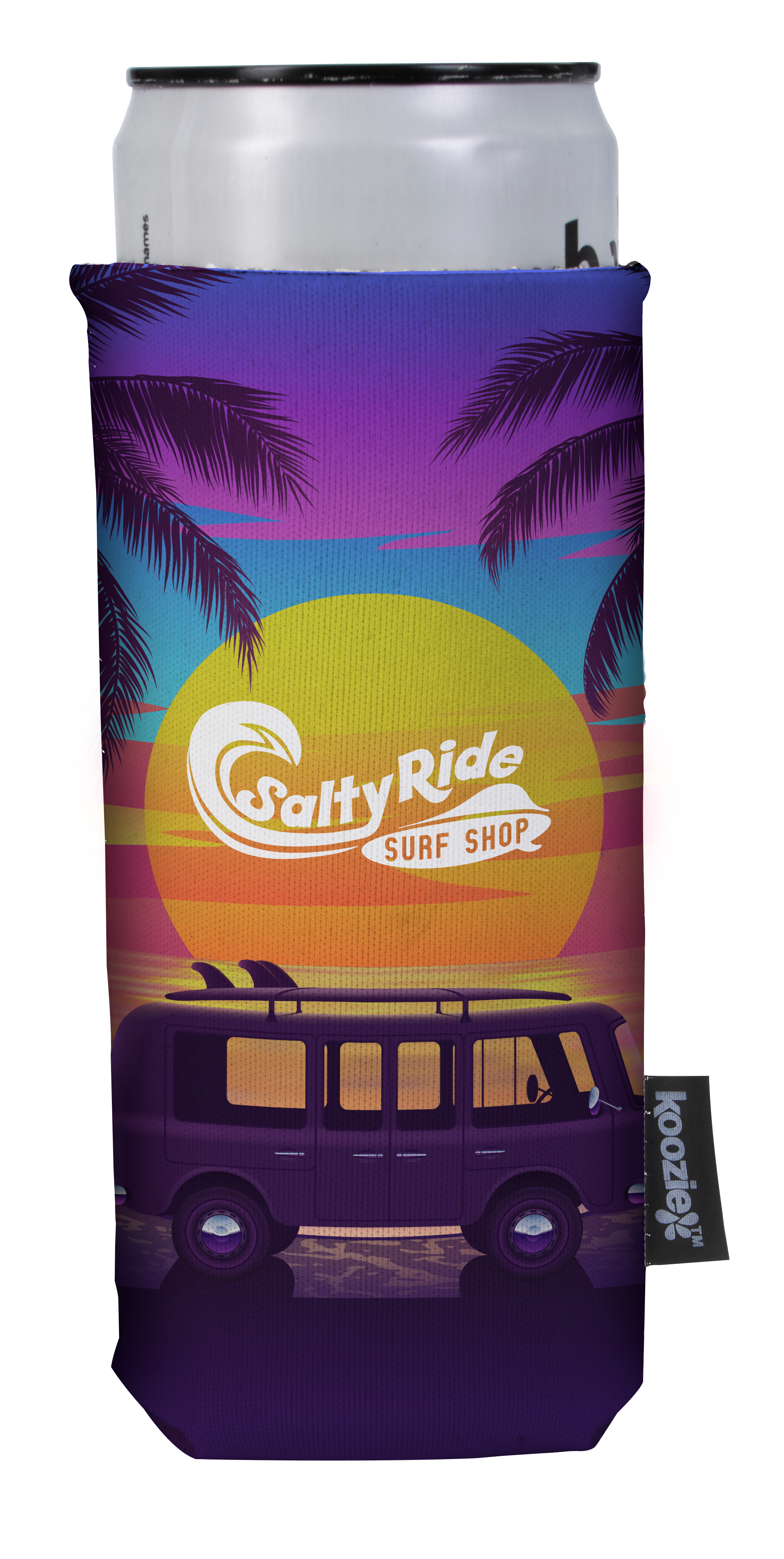 Full-Color Collapsible Slim Neoprene Can Cooler