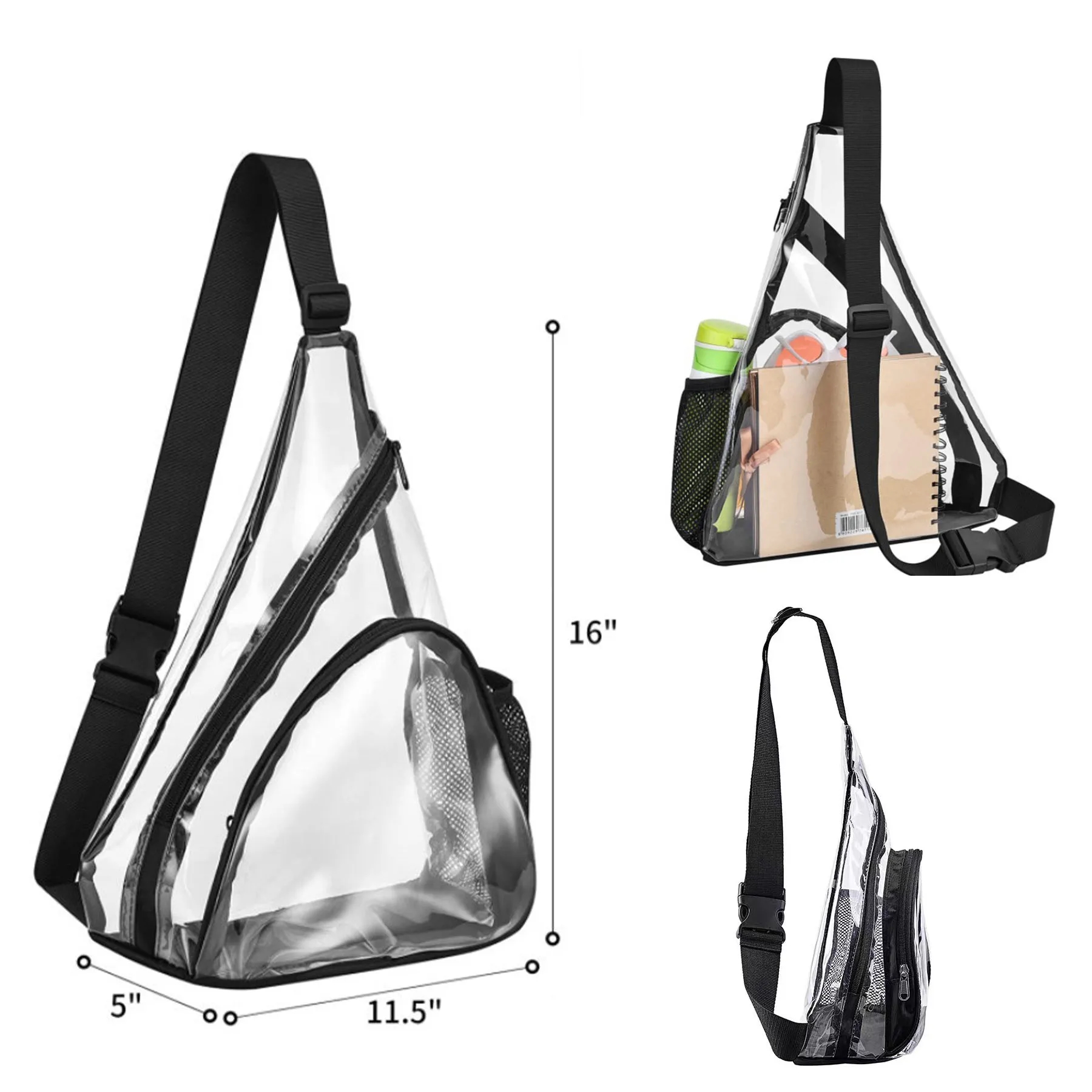 Clear Triangle Crossbody Shoulder Bag 2