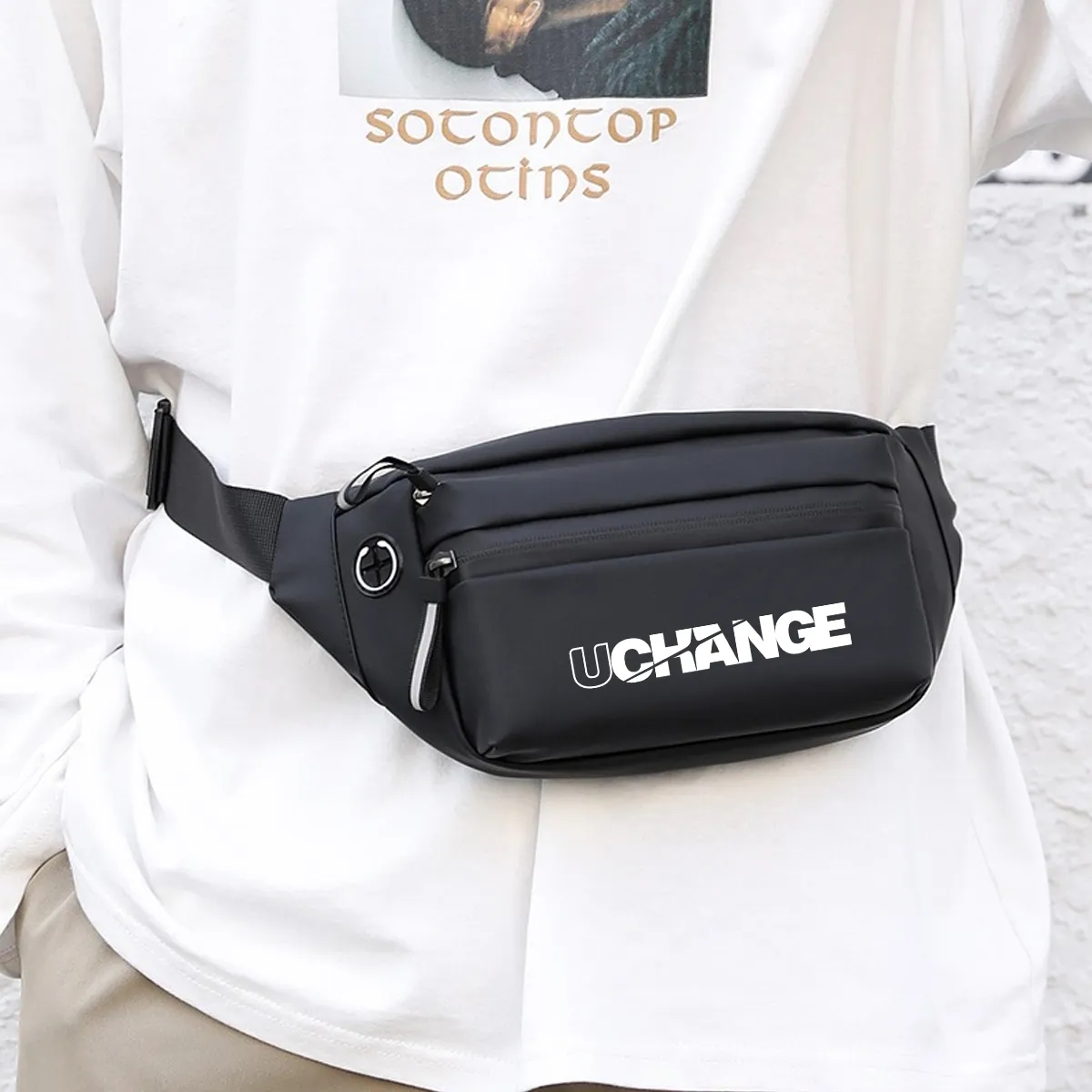 Zippered Crossbody Waist Pack With Multiple Pockets 4