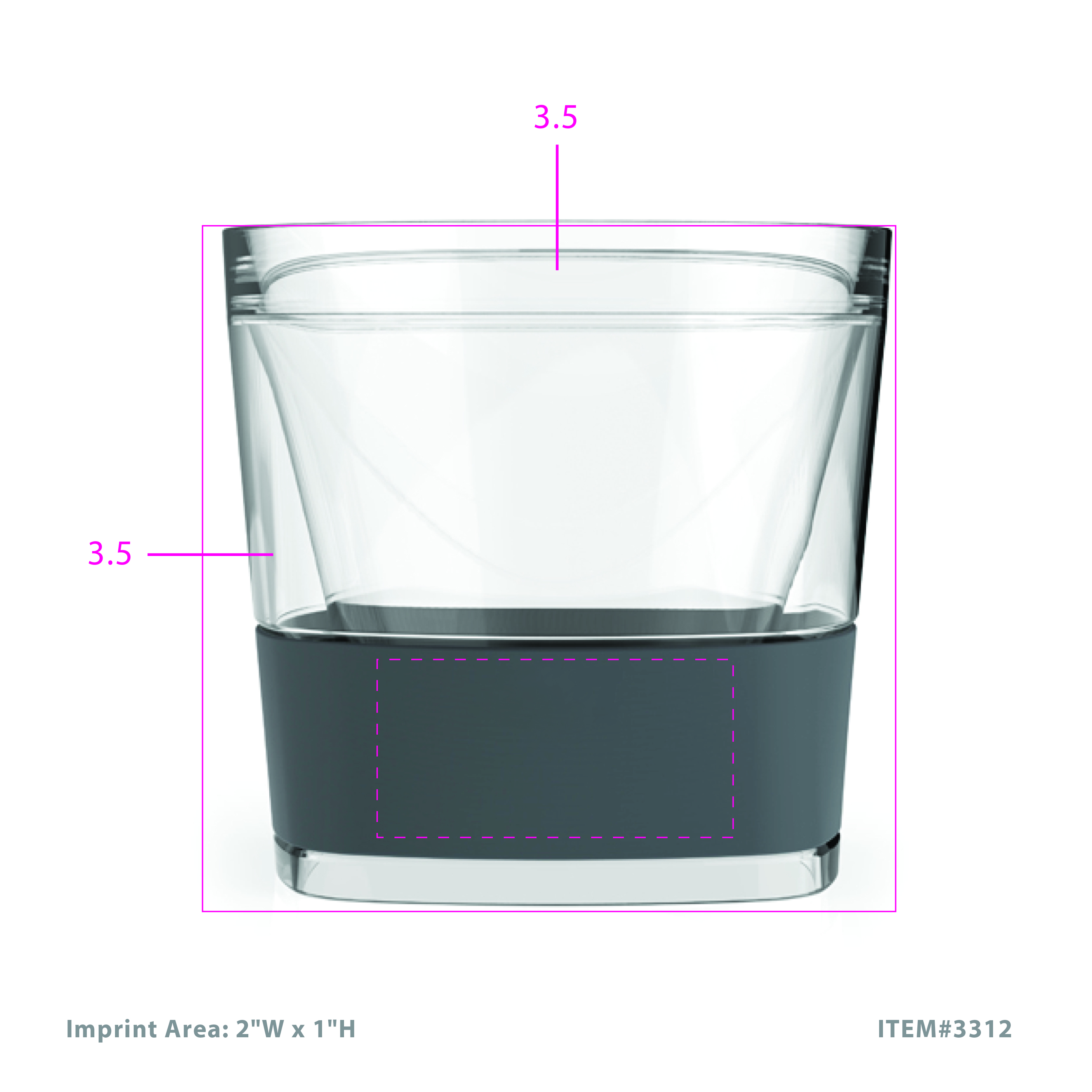 HOST® Clear Whiskey FREEZE™ Cup, set of 2 10