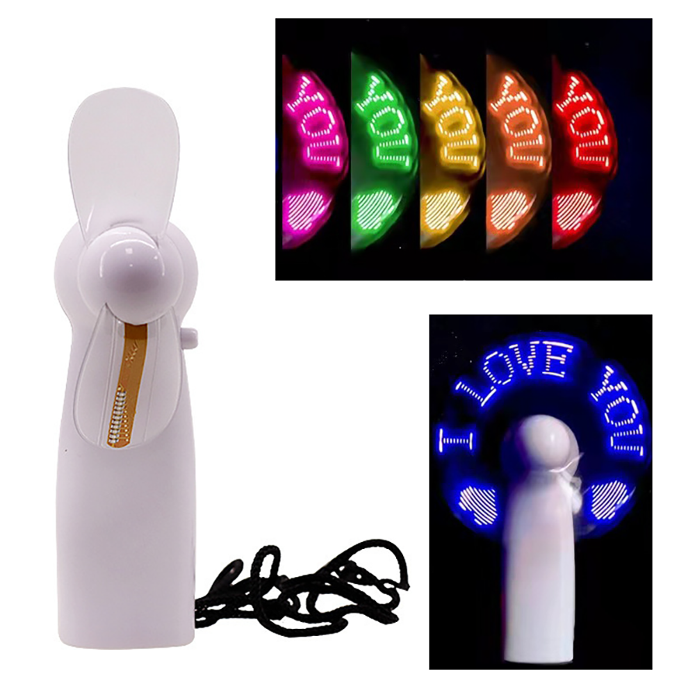 Message Editable Mini Flash LED Fan 2