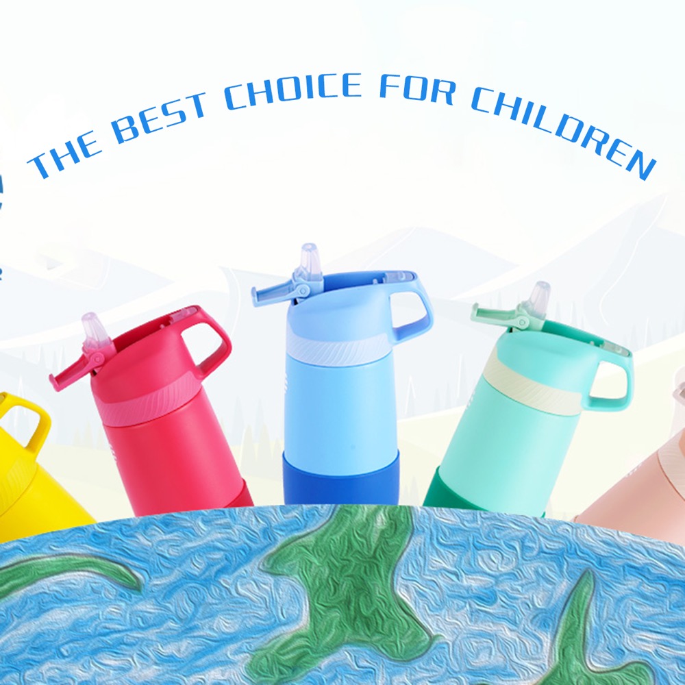 12 Oz 316 Ss Double Wall Water Bottle With Pop-Up Straw Lid For Kids 34