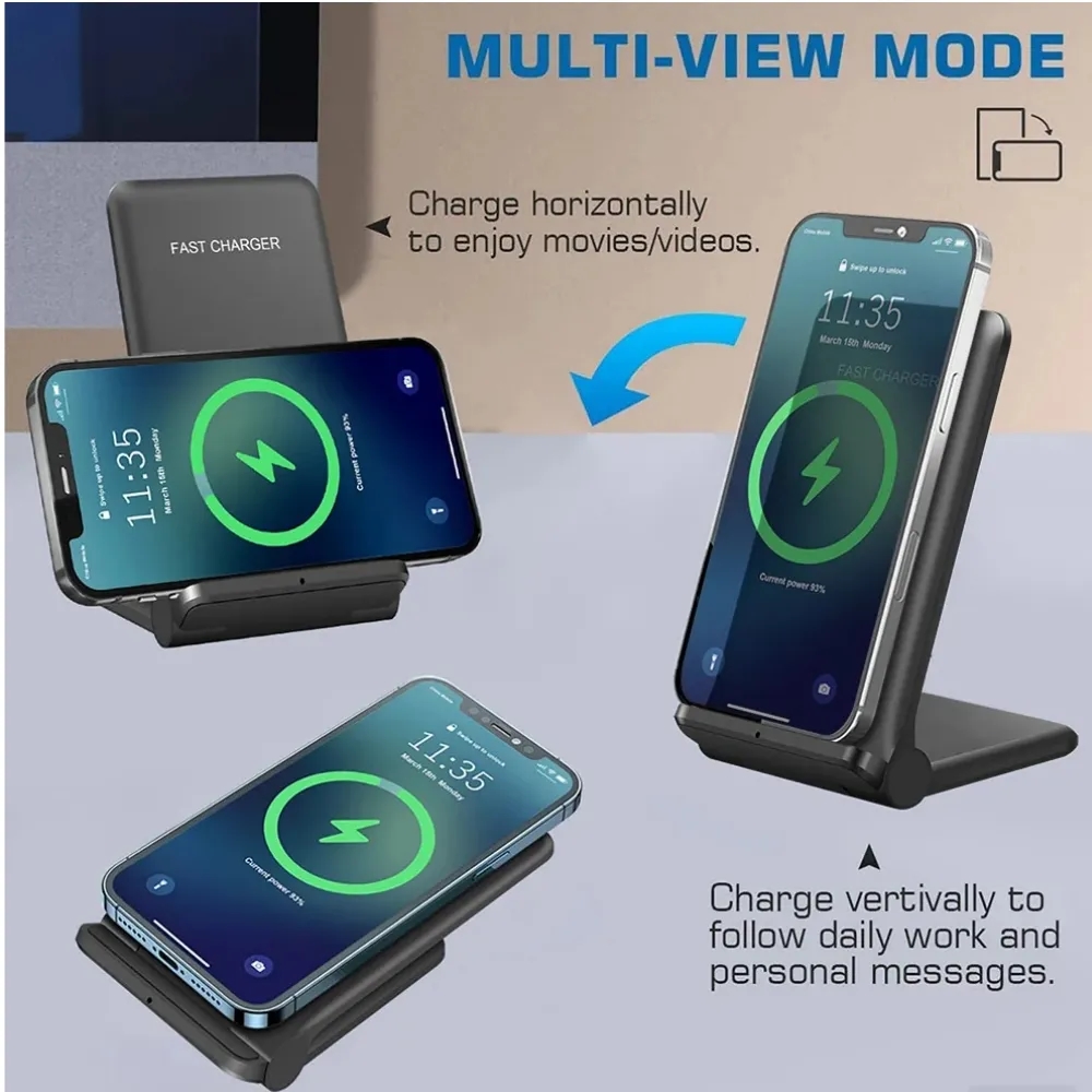 Basic Foldable 15W Wireless Charger Phone Stand 6