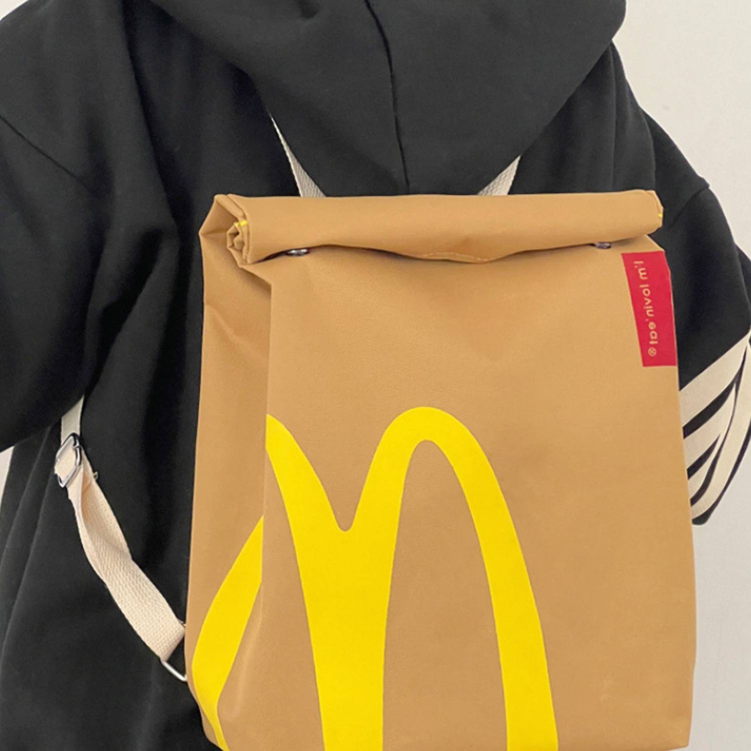 Cartoon French Fries Print for Women Stylish Schoolbag 5