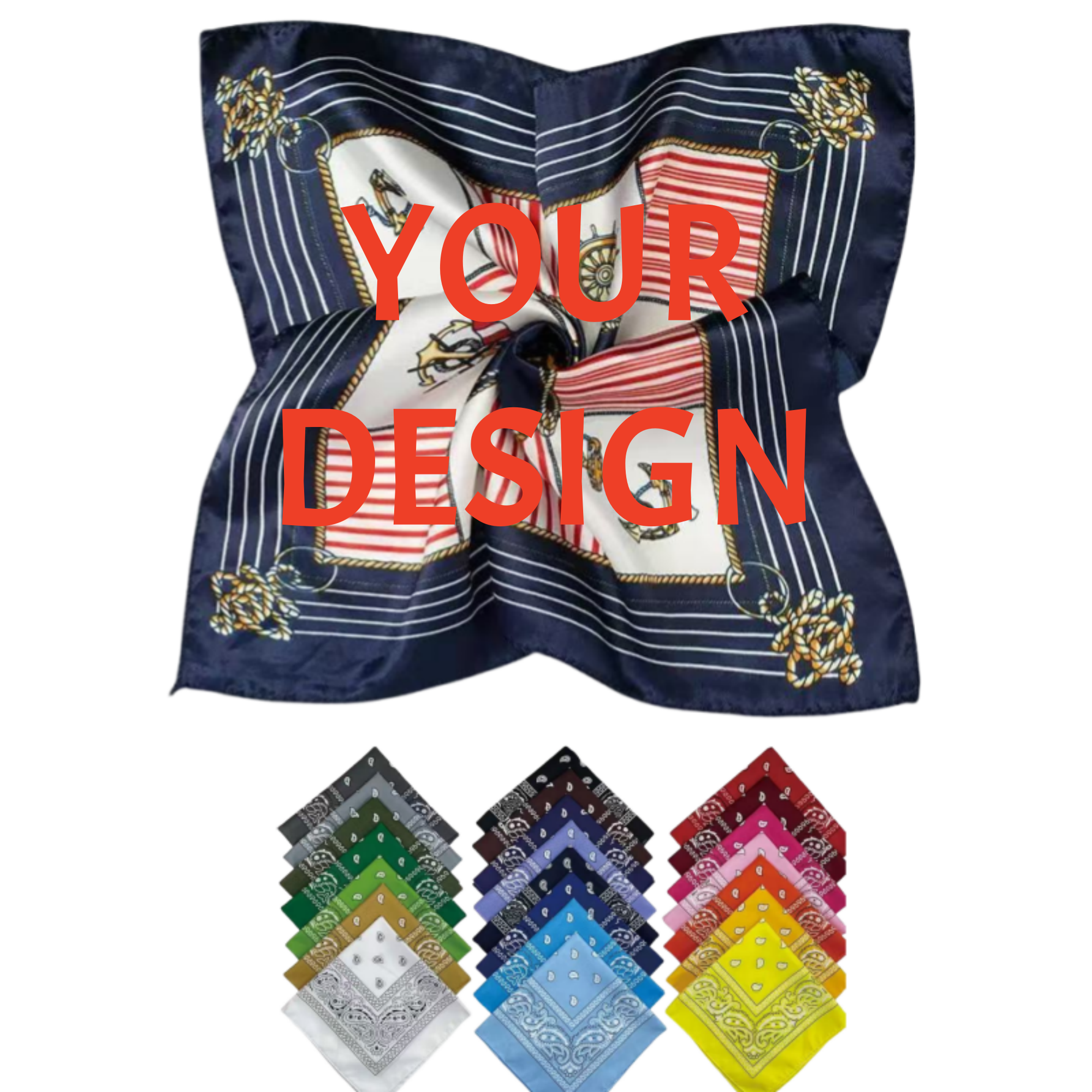 Full Color Polyester Square Bandana 2
