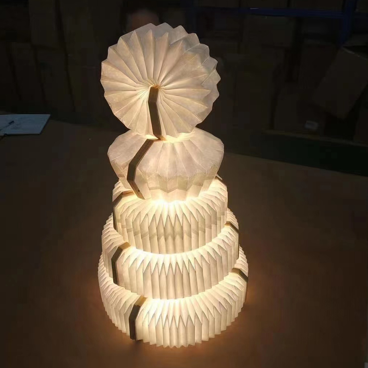 360 Degree Foldable Organ Paper Lamp With Built In 1200mAh Rechargeable Battery 15