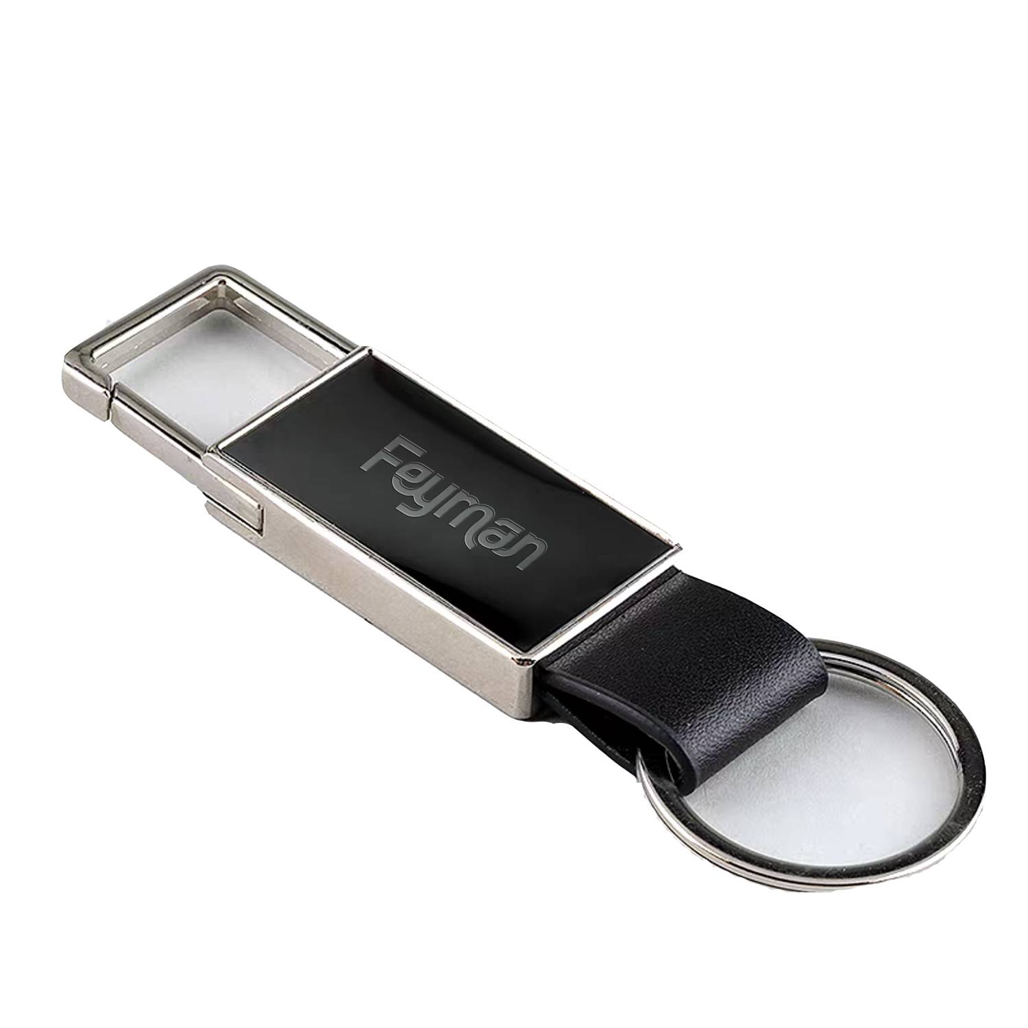 PU Leather Zinc Alloy Car Keychain 2
