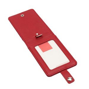 PU Lanyard 5 Pockets Folded PU Leather Card Holder 30